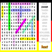 German Word Search -  FREE Zeichen