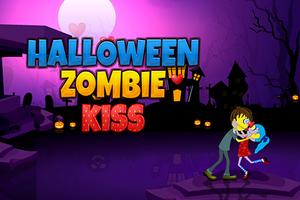 Halloween Zombie kiss Plakat