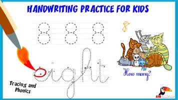Handwriting practice for kids Affiche