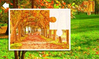 Jigsaw puzzle. Autumn poster