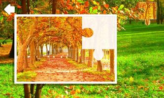 Jigsaw puzzle. Autumn پوسٹر