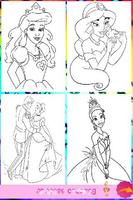 Princess Coloring Affiche