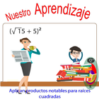 Aplican producto notables, expresión raíz cuadrada иконка