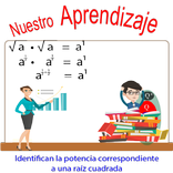 La potencia correspondiente a raíz cuadrada