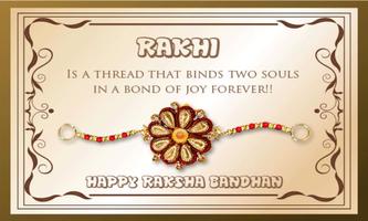 Rakhi Greeting card with message | Made In India penulis hantaran