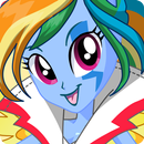 Rainbow Rocks Dash Fluttershy Rarity Pinkie Pie aplikacja