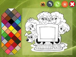 Students coloring book پوسٹر