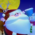 Santa Claus and his Reindeer icône