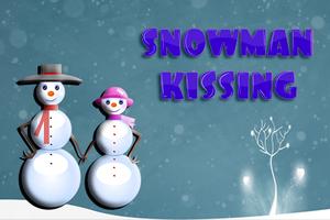 Snow Man Kissing Affiche