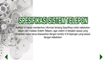 Spek. Teknis Sistem Telepon पोस्टर