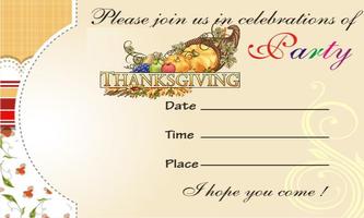 ThanksGiving Day Card Desinger الملصق