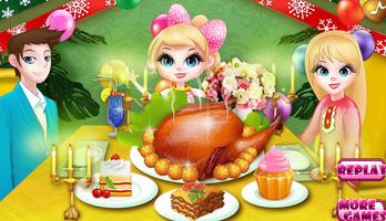 Cooking Turkey Thanksgiving Affiche