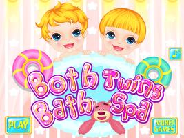 Twins jeux bain de bébé Affiche