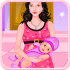 Bébés filles de naissance jeux icône