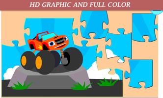 Monster Car Puzzle Kids Affiche