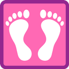 Reflexology foot massage chart ícone
