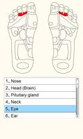 Reflexology foot massage chart पोस्टर