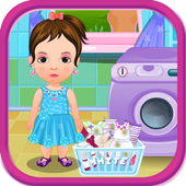 가정 세탁물 소녀 게임 아이콘