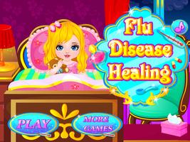 Grippe guérison filles jeux Affiche