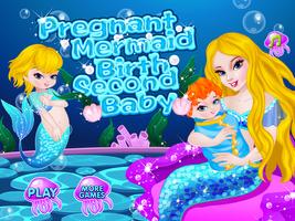 Geburt Babymeerjungfrau Spiele Plakat