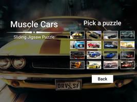 Muscle Cars Sliding Jigsaw Affiche