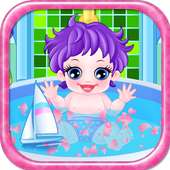 Baby bath girls games icon