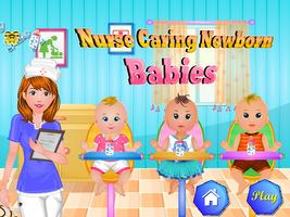 Newborn care baby games Affiche