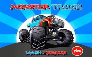 Monster Truck Laver Et Réparer Affiche