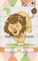 Africa Animal Slide Puzzle Affiche