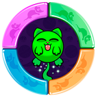 Color Flip Cat Circle Switch icône