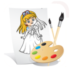 تلوين رسم صور الاميرات biểu tượng