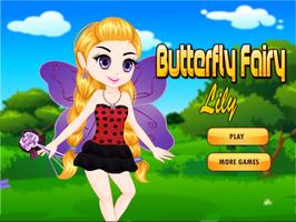 Butterfly Fairy Lily الملصق
