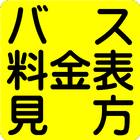 バスの料金表の見方 ikona