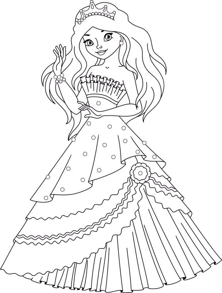 Princesa para colorir - Jogos para meninas : princesas, castelos e jóias !  Desenhos::Appstore for Android