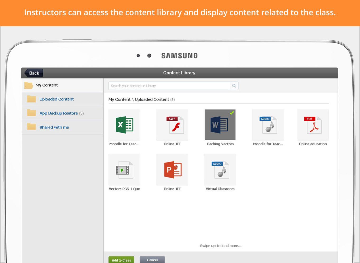 Content Library Samsung.