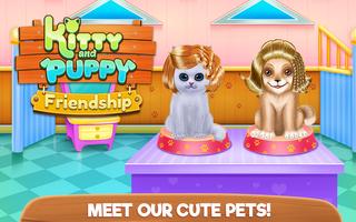 Kitty and Puppy Friendship Affiche