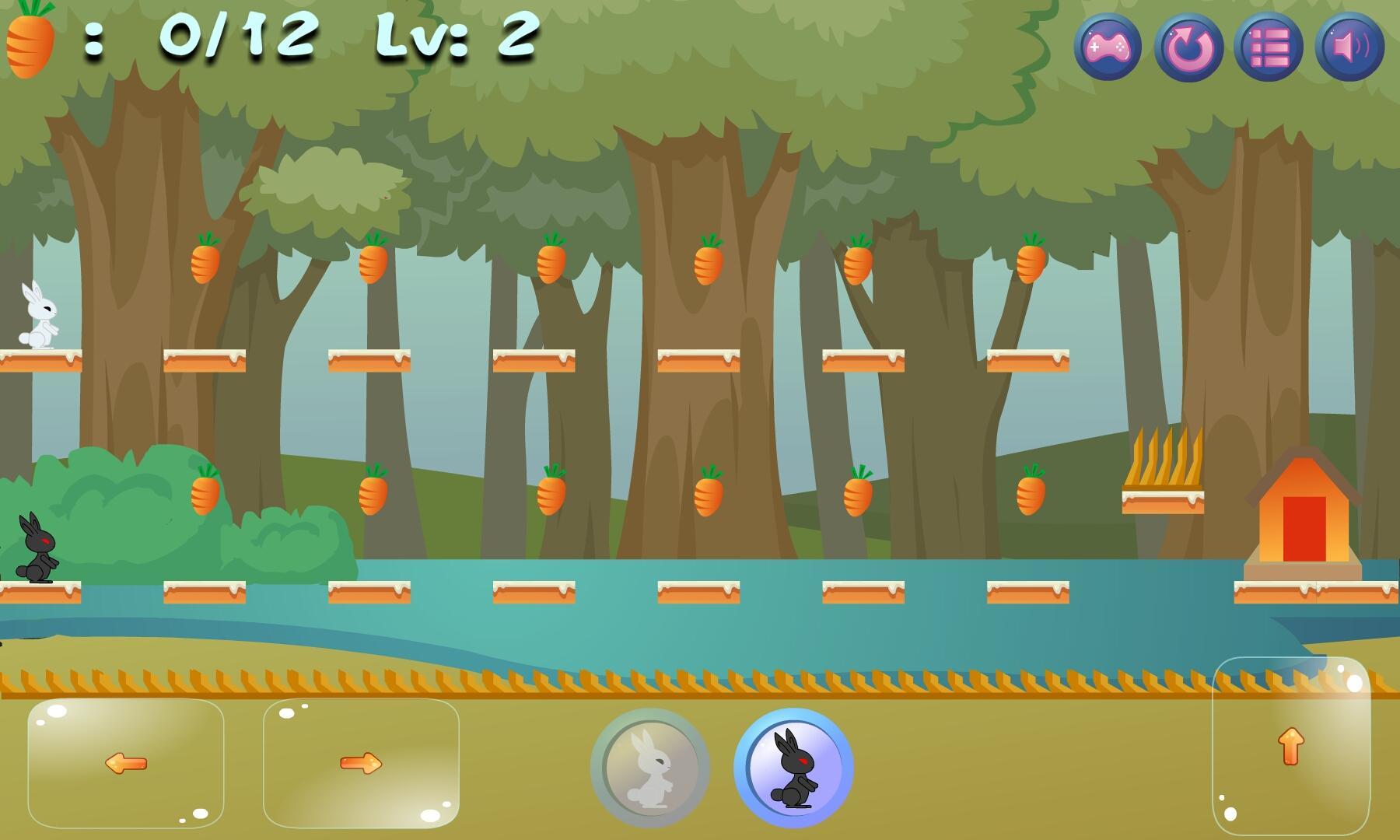 Two Players Games - Rabbit Bros Back Home screenshot 1.