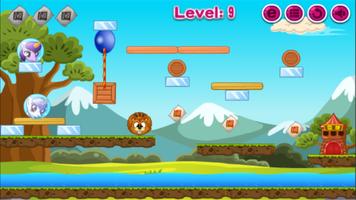 Pony Across River,Pony physics game 스크린샷 1