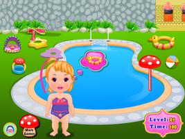 Jeux piscine bébé de soins Affiche