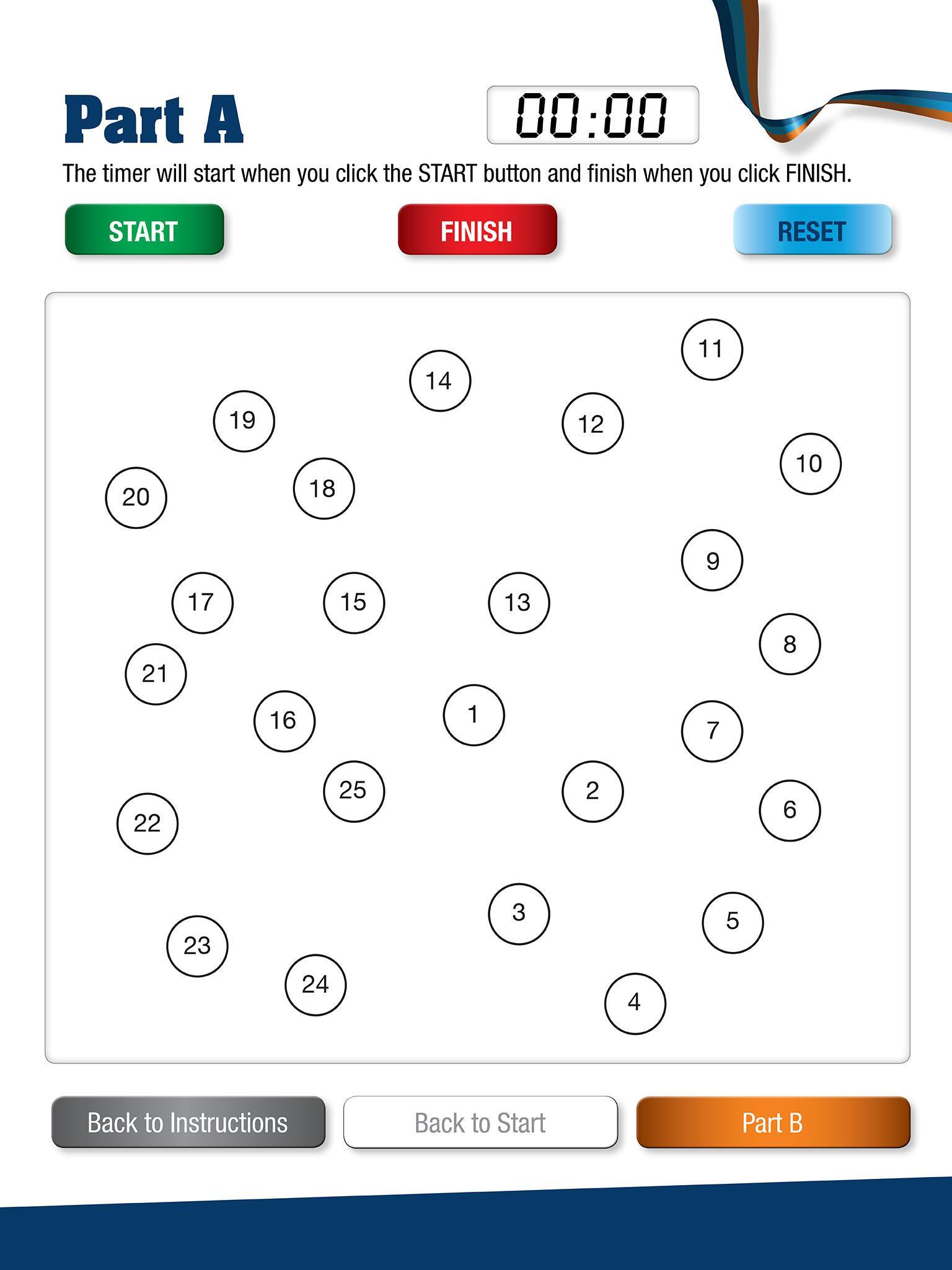 Printable Trail Making Worksheets