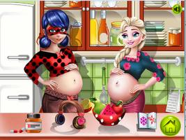 Ladybug & Elsa Pregnant BFFs poster