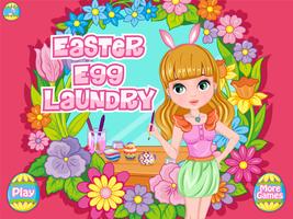 Baby Easter Egg Laundry poster