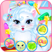 Baby kitty hair salon أيقونة