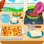 Beef taco lasagna cooking game icône