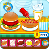 Burger shop fast food simgesi