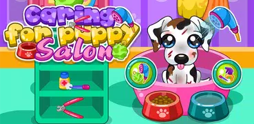 Caring for puppy salon