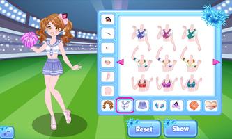 Cheerleader dress up game syot layar 1