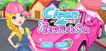 Clean my pink new car