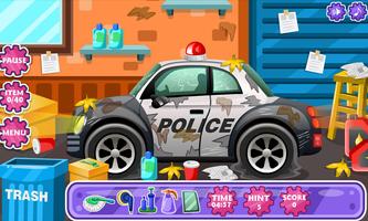 Clean up police car پوسٹر