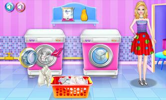 Olivia's washing laundry game اسکرین شاٹ 3